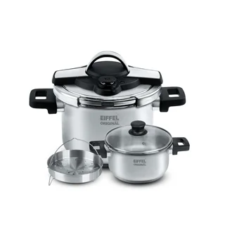 زودپز 2 قلوی تمام استیل ایفل مدل EL-3861 PC